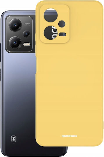 Spacecase Silicone Umschlag Rückseite Silikon Gelb (Redmi Note 12 5G)