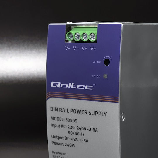 Qoltec Тръбнохранителен блок с изход 48V и мощност 240W 5Спецификация