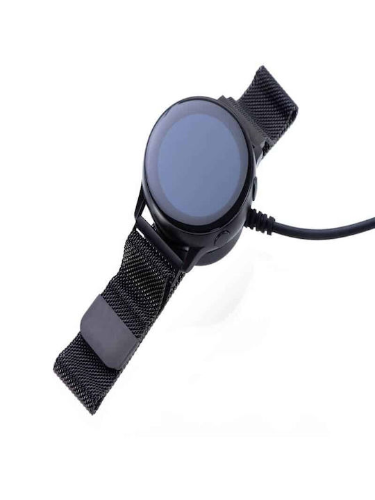 Edman Ladegerät für Samsung Galaxy Watch Active 1/2/3, Galaxy Watch 3/4/5 Schwarzς