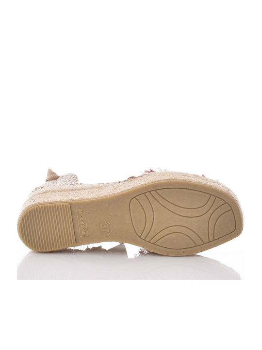 Damenplattformen Beige