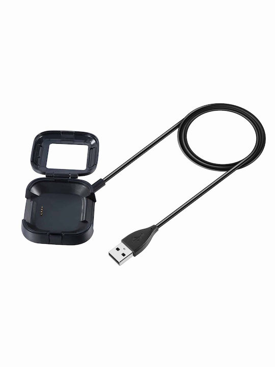 Edman Ladegerät für Fitbit Versa Schwarzς