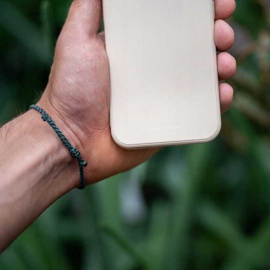 Spacecase Silicone Umschlag Rückseite Silikon Beige (Galaxy S24)