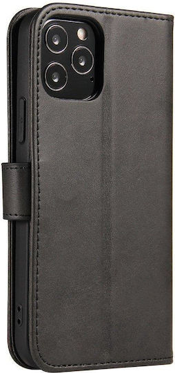 Hurtel Magnet Book Silicon / Piele Negru (Galaxy A03s)