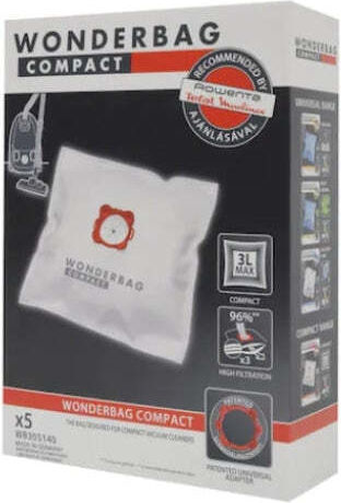 Rowenta Wonderbag Compact Staubsaugerbeutel 5Stück Kompatibel mit Staubsauger Universal / Rowenta