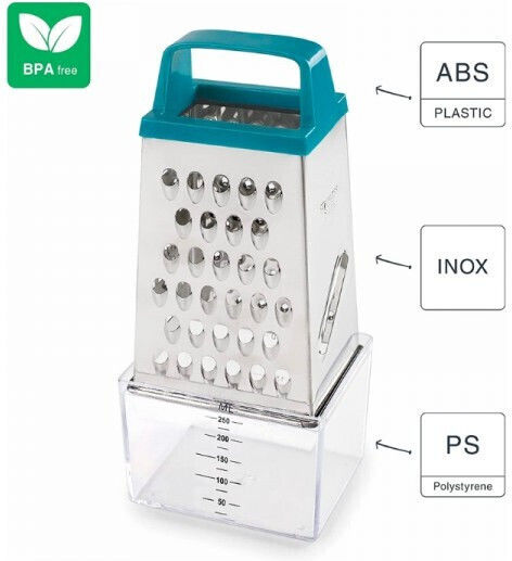 Lacor Grater for Fruits & Vegetables with Container 8.9cm