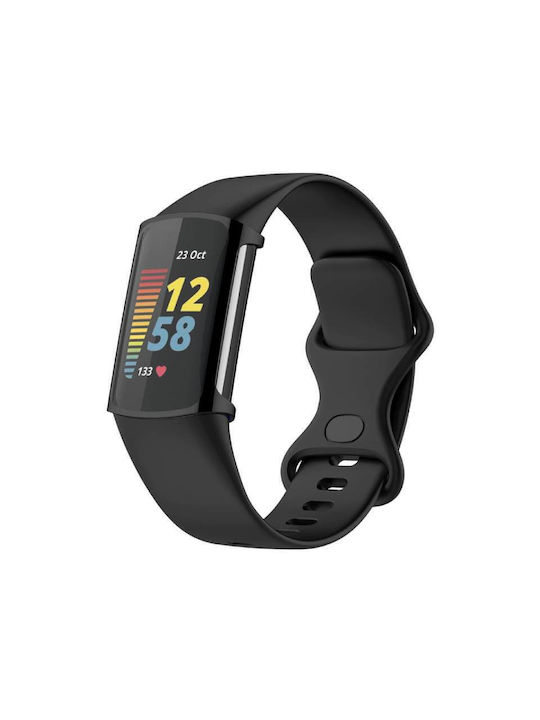 Edman Carcasă de Silicon în culoarea Negru pentru Fitbit Charge 5