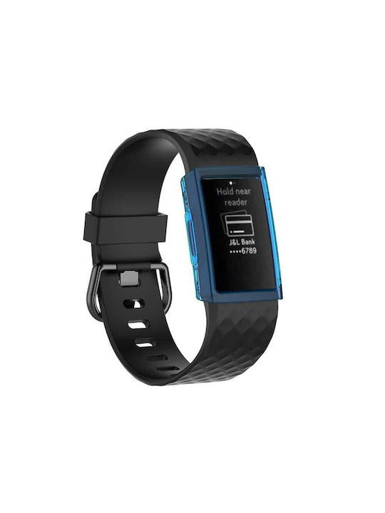 Edman Silikonhülle in Blau Farbe für Fitbit Charge 3