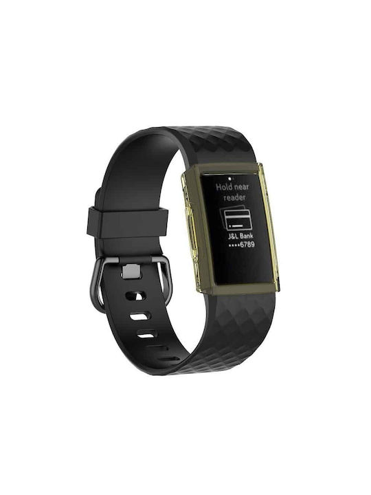 Edman Θήκη Σιλικόνης σε Κίτρινο χρώμα για το Fitbit Charge 3