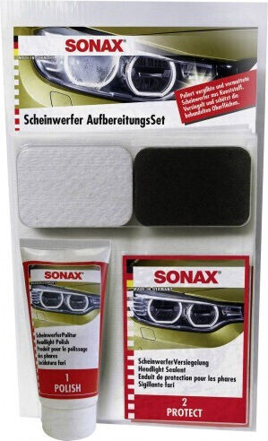 Sonax Комплект Възстановяване и Изчистване на Фарове на Автомобили