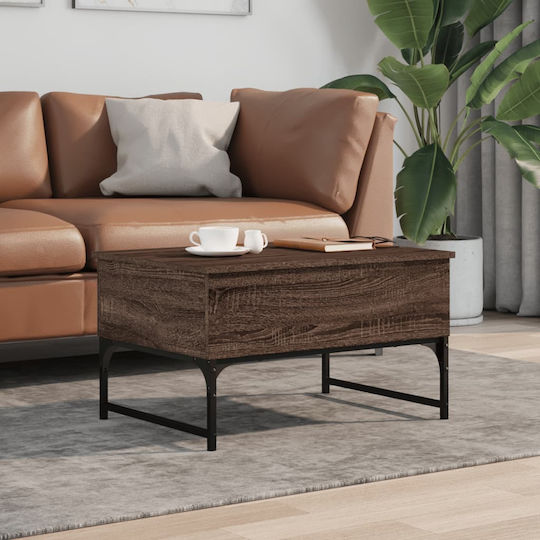 Rectangular Coffee Table Wooden with Butler Brown Oak L70xW50xH40cm.