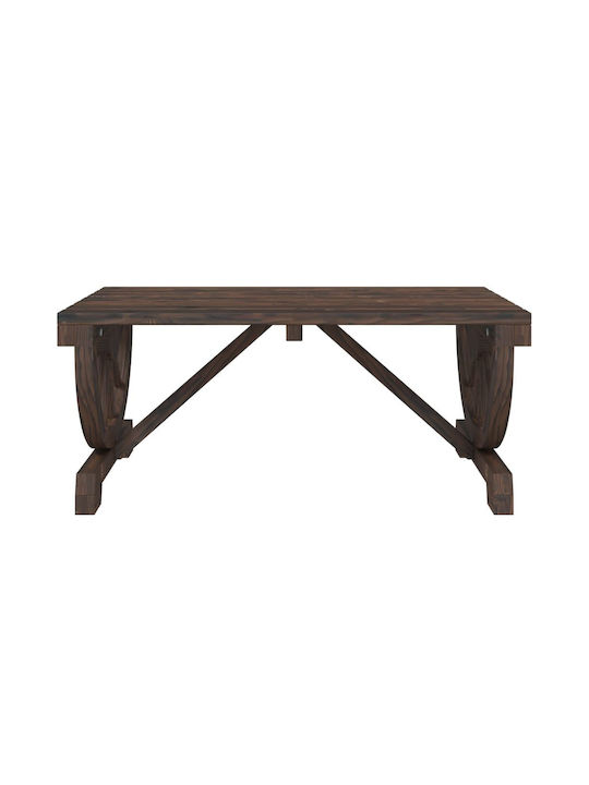 Wooden Sitting Room Table For Small Outdoor Spaces Brown 90x50x40cm