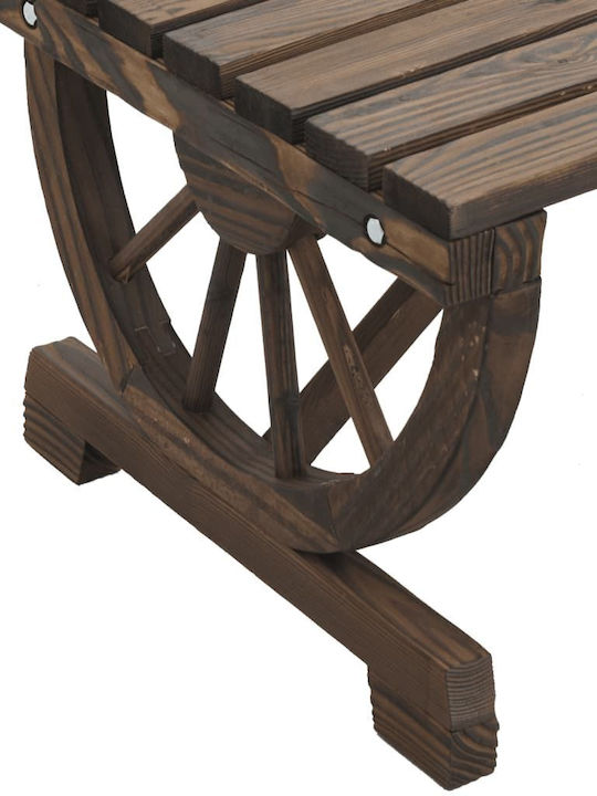 Wooden Sitting Room Table For Small Outdoor Spaces Brown 90x50x40cm