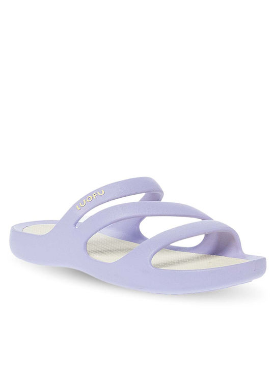 Luofu Women's Flip Flops Purple