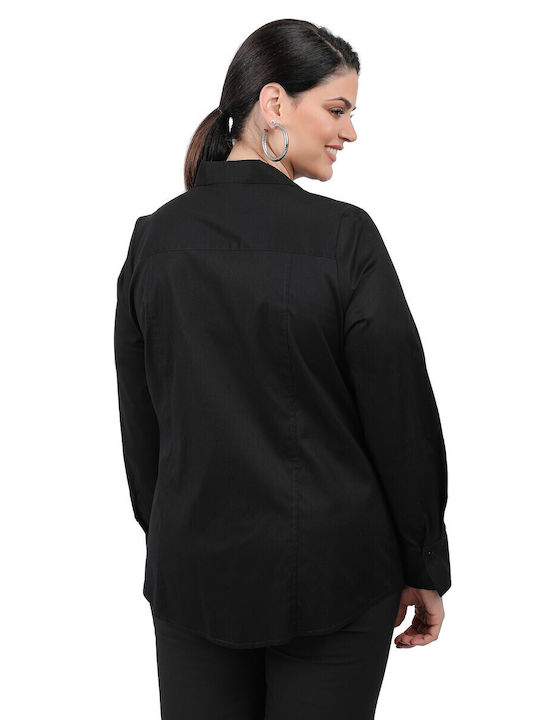 Mânecă lungă Femei Cămașă Black