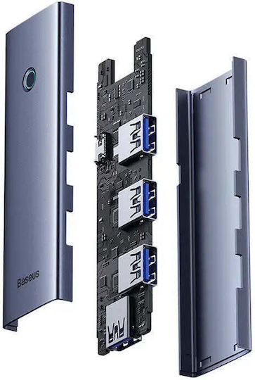 Baseus Ultrajoy Series Lite USB 3.0 4 Port Hub with USB-A Connection White
