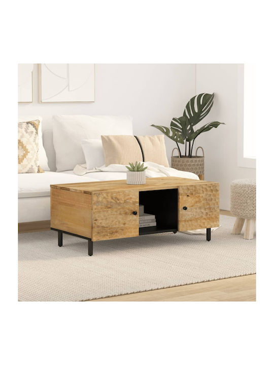 Rectangular Coffee Table made of Solid Wood Mango L100xW54xH40cm