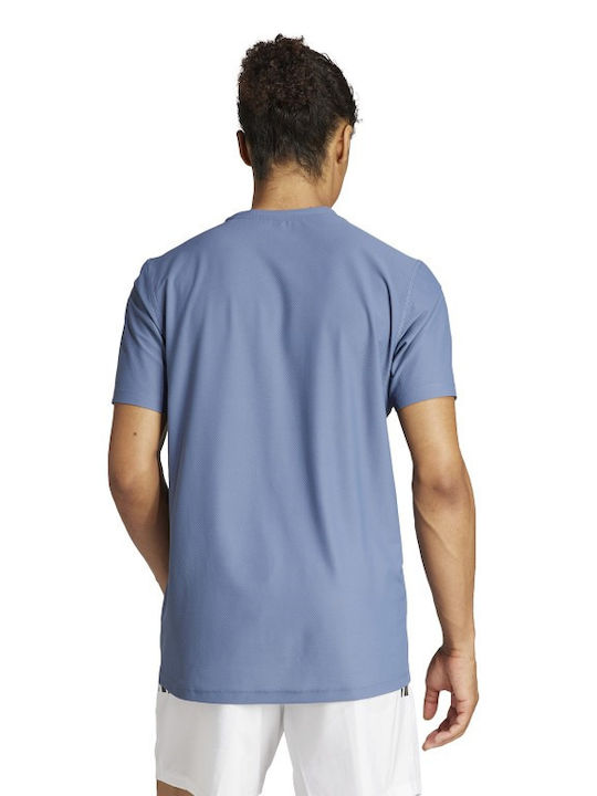 Adidas Ανδρικό Αθλητικό T-shirt Κοντομάνικο Μπλε