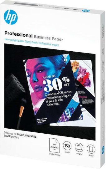 Paper, Hp Inkjet, Pagewide And Laser Professional Business Paper, A4, Glossy, 180g/m2, 150 Sheets