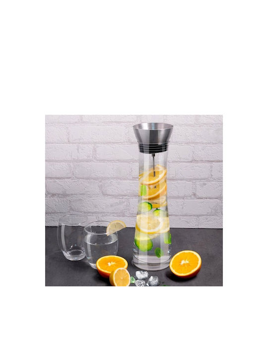 Alpina Appliances Glass Decanter 34.5cm with Stopper Yellow 1100ml