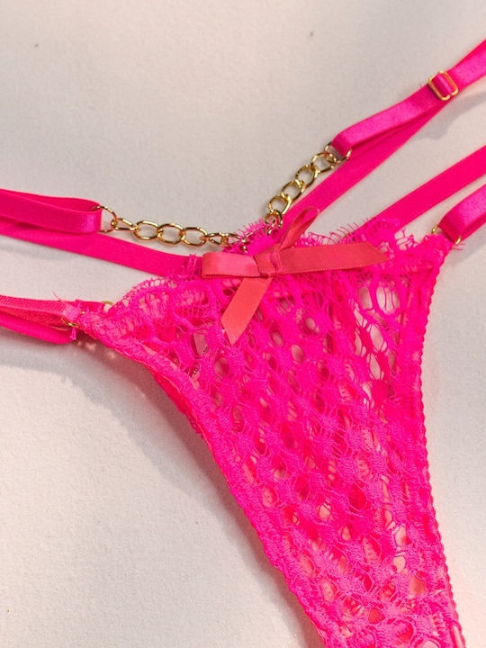 Beautiful Women's Lingerie Straight Banded Banded Banded String Pink S