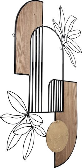 HomeMarkt Mixed Art Black Wooden 66x100cm