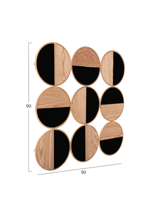 HomeMarkt Διακοσμητικό Στεφάνι Καφέ από Μέταλλο 90x90cm
