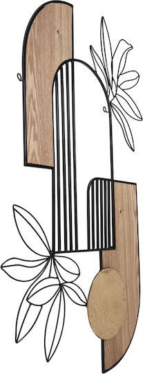 HomeMarkt Mixed Art Black Wooden 66x100cm