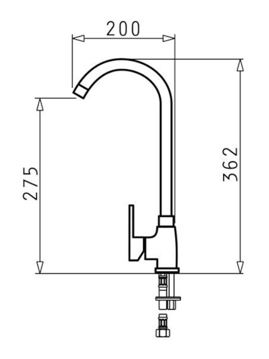 Pyramis Bello Beige Counter Kitchen Faucet