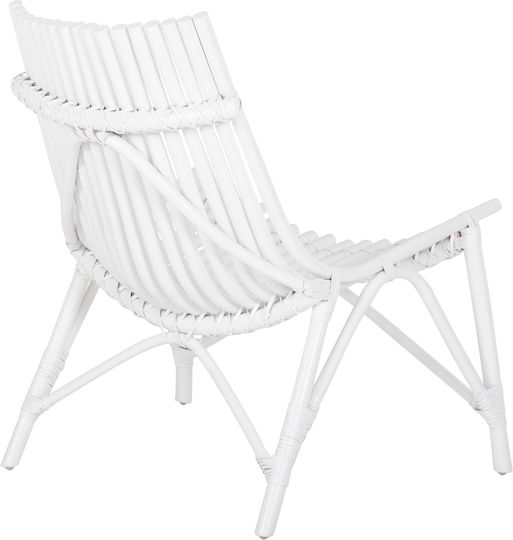 Καρέκλα Εξωτερικού Χώρου Rattan Cellion Λευκή 76x72x83εκ.