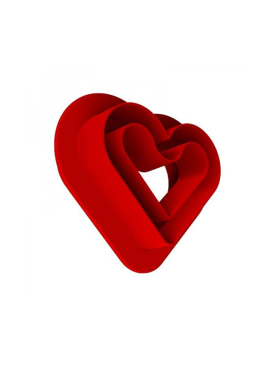 Silikomart Level Hearts 35 Backform Torte Silikon 8x6.6x1.2cm 1cm