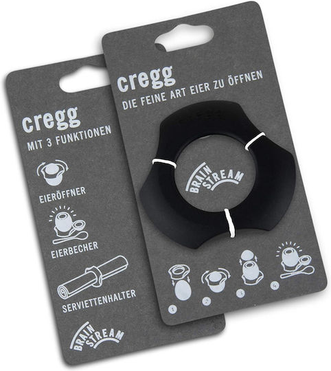 BrainStream Napkin Ring Inox Black 1pcs