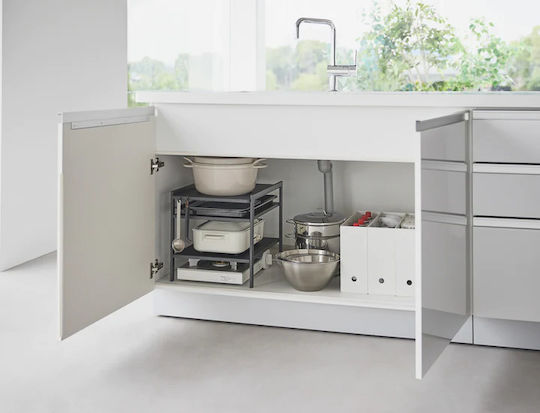 Yamazaki Inox Küchenregal 33x41.5x34.5cm Schwarzes für im Schrank