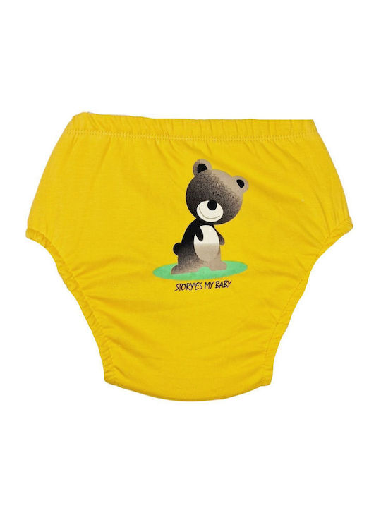 Poopes Kids Brief Yellow 1pcs