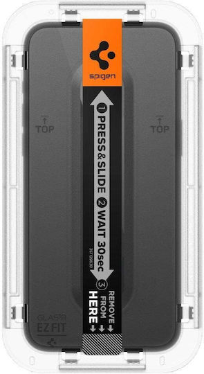Spigen Glas.tr "ez Fit" Fc Tempered Glass Screen Protector For Iphone 15 Pro, Black Frame