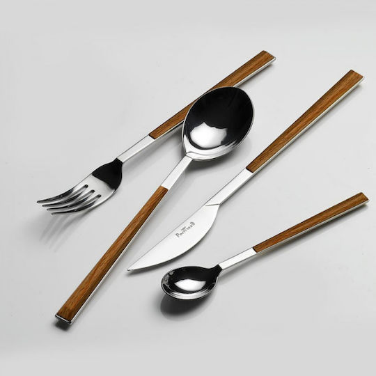 Pintinox Besteckset Edelstahl Braun 24Stück
