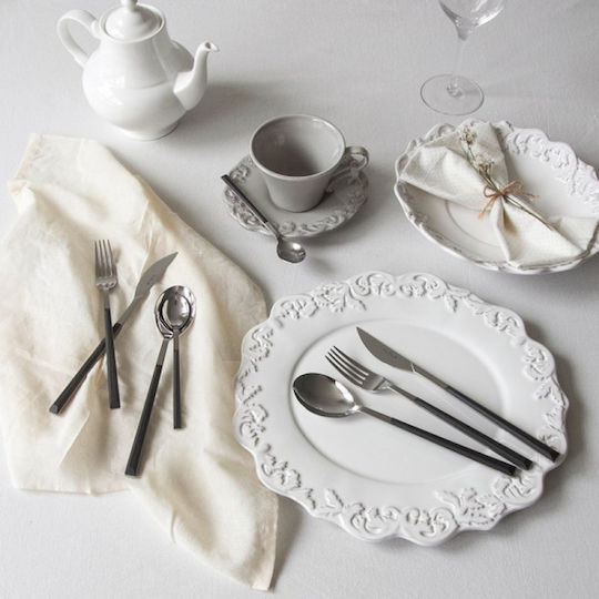 Pintinox Set de Tacâmuri Inoxidabil Negre 24buc