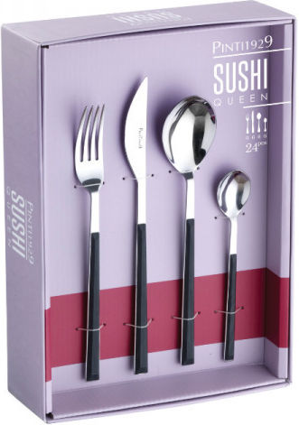 Pintinox Set de Tacâmuri Inoxidabil Negre 24buc