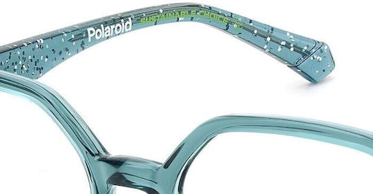 Polaroid Παιδικός Κοκκάλινος Σκελετός Γυαλιών Τιρκουάζ PLDD837 1ED