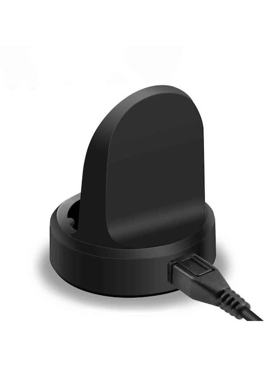 Edman Smartwatch Charging Dock For Samsung Galaxy Gear S3 Classic / S2 / Frontier / Gear Sport R600 Smartwach, Magnetic Holder, Watch Charger, Black