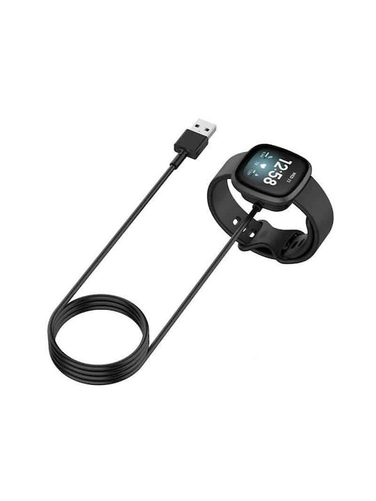 Edman Ladekabel für Fitbit Versa 3/versa4/sense 1/2, schwarz