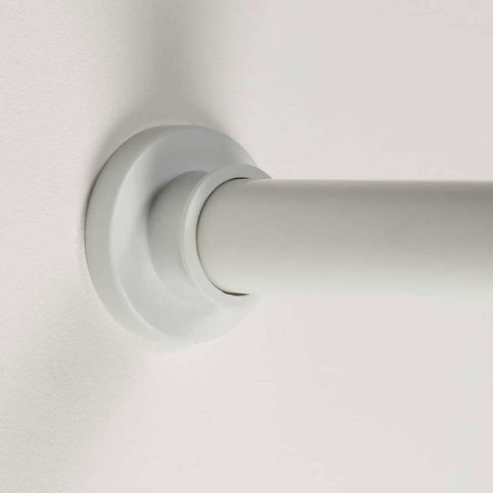 Sealskin Corner Shower Curtain Rod with Suction Cup Stainless Steel White 80x170cm