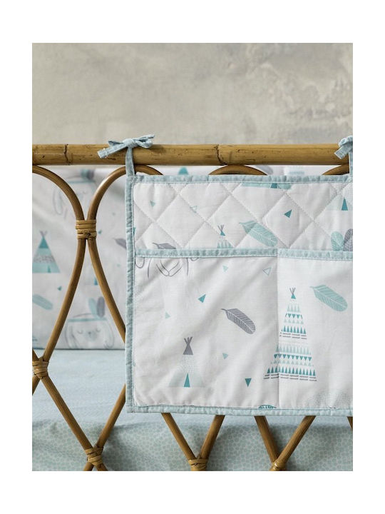 Nima Bebe Baby-Organisationskoffer 60x30 - Kleiner Indianer Blau, Grau