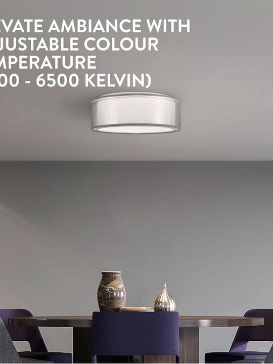 Navaris Кръгъл LED Панел 22W с Топло Бяло Светлина 2700K 40см