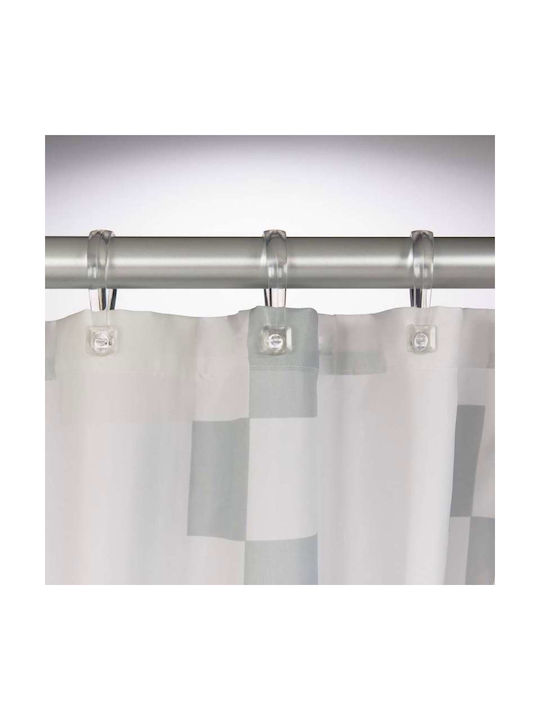 Sealskin Pixel Shower Curtain Fabric 180x200cm Black