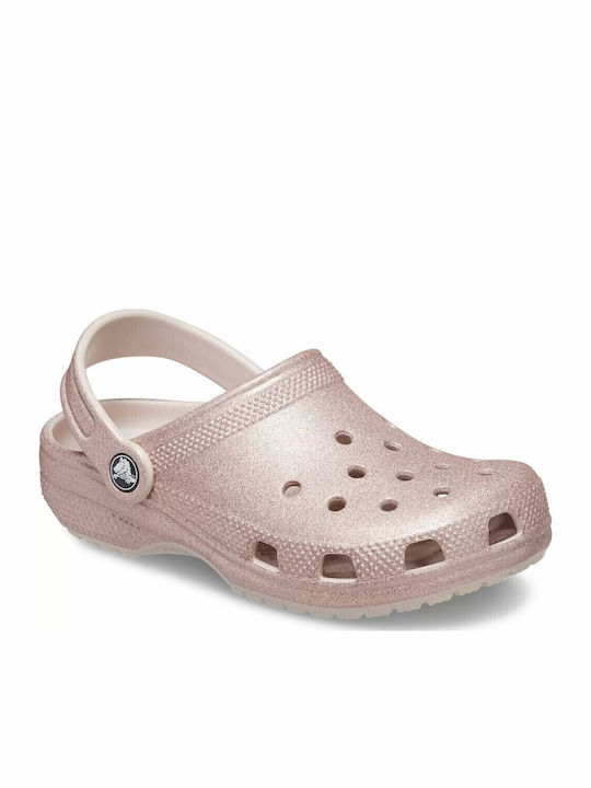 Classic Glitter Clog Παιδικά Ανατομικά Σαμπό Θαλάσσης Ροζ