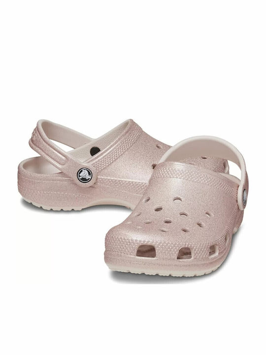 Classic Glitter Clog Παιδικά Ανατομικά Σαμπό Θαλάσσης Ροζ
