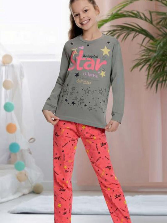 Elit Star Kids Pyjamas Summer Cotton Charcoal