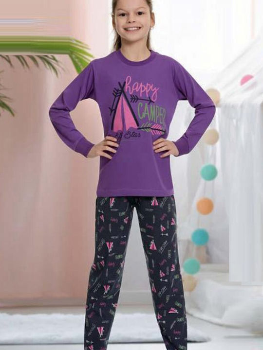 Elit Star Pijama pentru copii De vară De bumbac purple