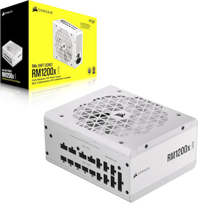 Corsair Shift Series Rm1200x Shift 1200W White Computer Power Supply Full Modular 80 Plus Gold