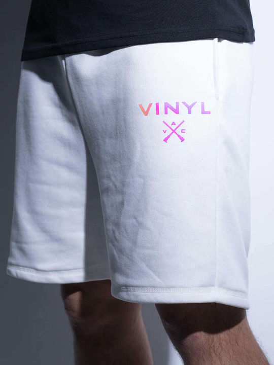 Vinyl Art Clothing - 09524-02 - Iridescent Logo Shorts - White